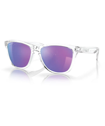Oakley Frogskins Polished Clear w/ Prizm Violet Sunglasses
